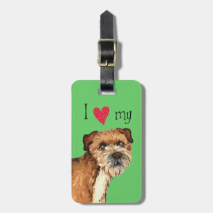 Ik hou van mijn Border Terrier Bagagelabel