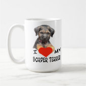 Ik hou van mijn Border Terrier op maat gesneden vi Koffiemok (Links)
