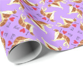 Ik hou van mijn Borzoi Cadeaupapier (Rol Hoek)