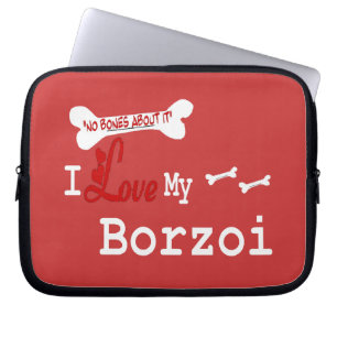 Ik hou van mijn borzoi laptop sleeve