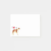 Ik hou van mijn Borzoi Post-it® Notes (Voorkant)