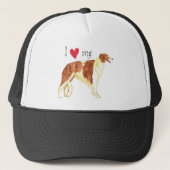 Ik hou van mijn Borzoi Trucker Pet (Voorkant)