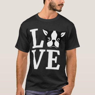 Ik hou van mijn Bostie Gift voor Hondenliefhebber T-shirt