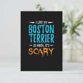 Ik hou van mijn Boston Terrier Hond Mam Enge Hallo RSVP Kaartje (Staand voorkant)