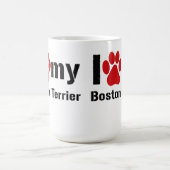 Ik hou van mijn Boston Terrier Koffiemok (Center)