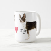 Ik hou van mijn Boston Terrier Koffiemok (Voorkant rechts)
