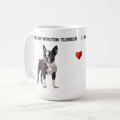Ik hou van mijn Boston Terrier Koffiemok (Voorkant links)