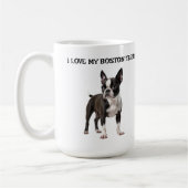 Ik hou van mijn Boston Terrier Koffiemok (Links)