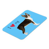Ik hou van mijn Boston Terrier Magneet (Linkerzijde)