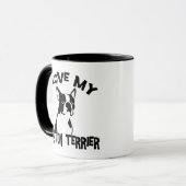 Ik hou van mijn Boston Terrier Mok (Voorkant links)