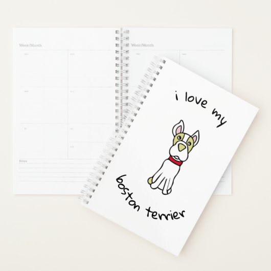 Ik hou van mijn Boston Terrier Planner (Display)