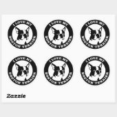 Ik hou van mijn Boston Terrier Ronde Sticker (Vel)