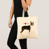 Ik hou van mijn Boston Terrier Tote Bag (Voorkant (product))