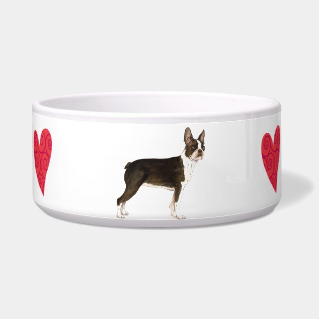 Ik hou van mijn Boston Terrier Voerbakje (Rechts)