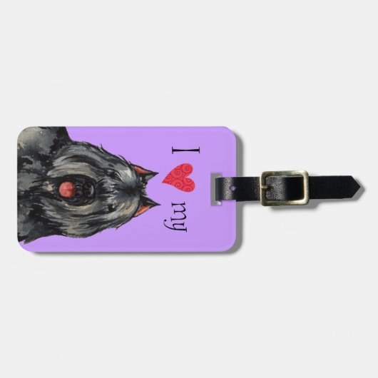 Ik hou van mijn Bouvier Bagagelabel (Voorkant horizontaal)