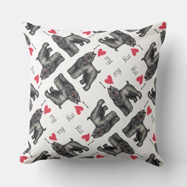 Ik hou van mijn Bouvier Buitenkussen (Voorkant)