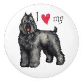 Ik hou van mijn Bouvier Keramische Knop (Voorkant)