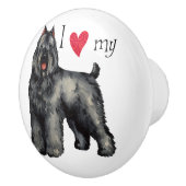 Ik hou van mijn Bouvier Keramische Knop (Rechts)