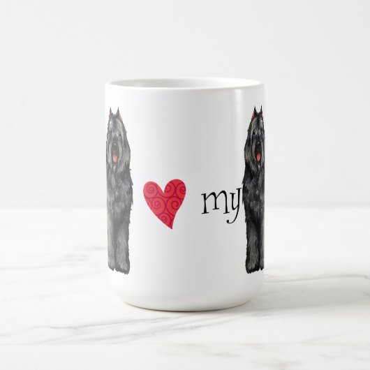 Ik hou van mijn Bouvier Koffiemok (Center)