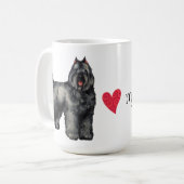 Ik hou van mijn Bouvier Koffiemok (Voorkant links)
