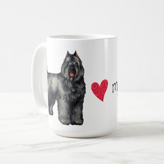 Ik hou van mijn Bouvier Koffiemok (Voorkant links)