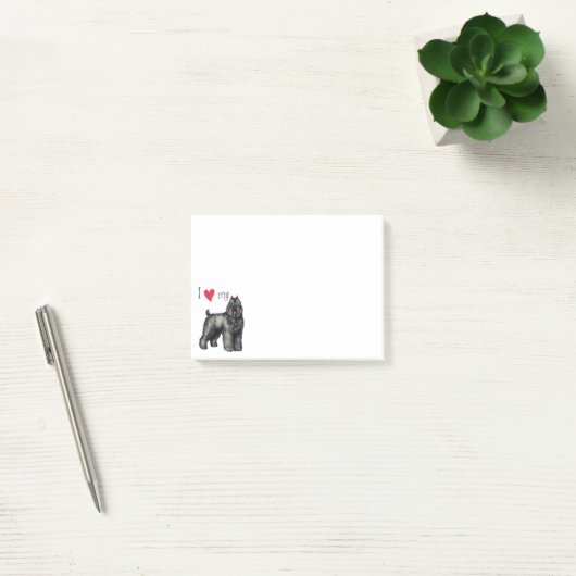 Ik hou van mijn Bouvier Post-it® Notes (Kantoor)