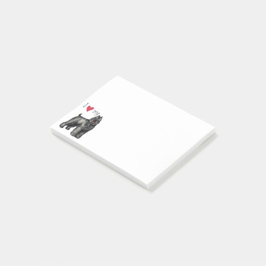 Ik hou van mijn Bouvier Post-it® Notes (Schuin)