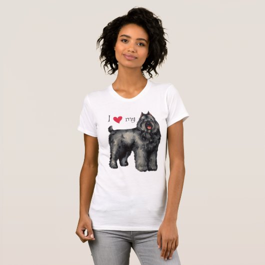 Ik hou van mijn Bouvier T-shirt (Voorkant volledig)