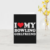Ik hou van mijn bowling Vriendin Funny Boyfriend V Kaart (Gele Bloem)