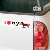 Ik hou van mijn Boxer Bumpersticker (Op Truck)