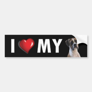 Ik hou van mijn Boxer Bumpersticker - Boxer Dog