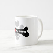 Ik hou van mijn boxer - Dog Bone Koffiemok (Voorkant rechts)