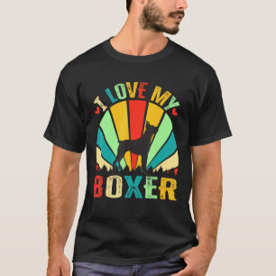 Ik hou van mijn Boxer Dog mama papa T-shirt