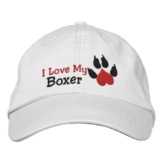 Ik hou van mijn boxer Dog Paw Print Pet (Voorkant)