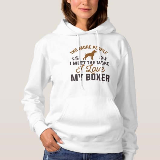 Ik hou van mijn Boxer Hoodie (Voorkant)