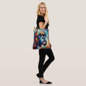 Ik hou van mijn Boxer Pop Art hond Persoonlijk Tote Bag (Op model)
