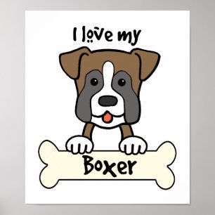 Ik hou van mijn Boxer Poster