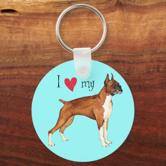 Ik hou van mijn Boxer Sleutelhanger (Voorkant)