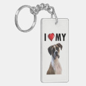 Ik hou van mijn Boxer Sleutelhanger (Voorkant Links)