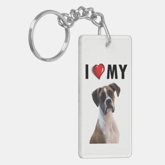 Ik hou van mijn Boxer Sleutelhanger (Voorkant Links)