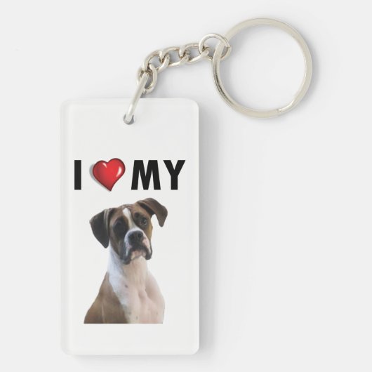 Ik hou van mijn Boxer Sleutelhanger (achterkant)