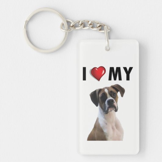 Ik hou van mijn Boxer Sleutelhanger (Voorkant)