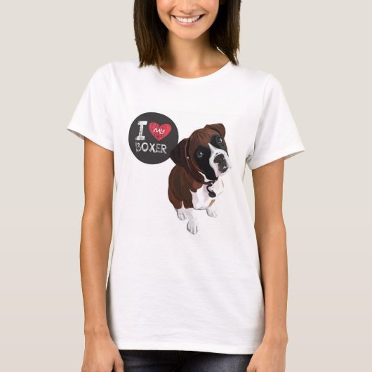 Ik hou van mijn Boxer T-shirt (Voorkant)