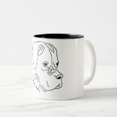 ik hou van mijn boxer tweekleurige koffiemok (Voorkant rechts)