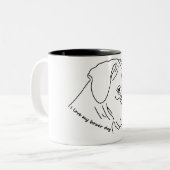 ik hou van mijn boxer tweekleurige koffiemok (Voorkant links)