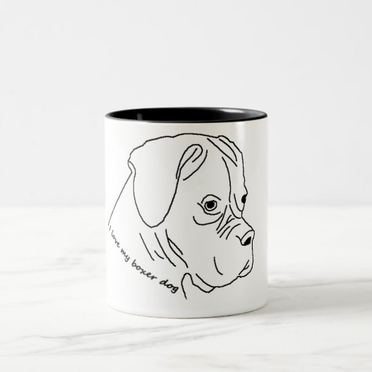 ik hou van mijn boxer tweekleurige koffiemok (Center)