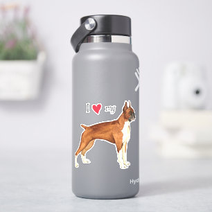 Ik hou van mijn Boxer Vinyl Sticker