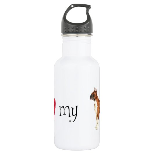 Ik hou van mijn Boxer Waterfles (Voorkant)