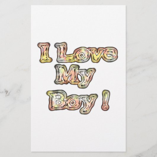 Ik hou van mijn Boy Design Cool  Collectie tekst Briefpapier