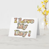 Ik hou van mijn Boy Design Cool  Collectie tekst Kaart (Gele Bloem)